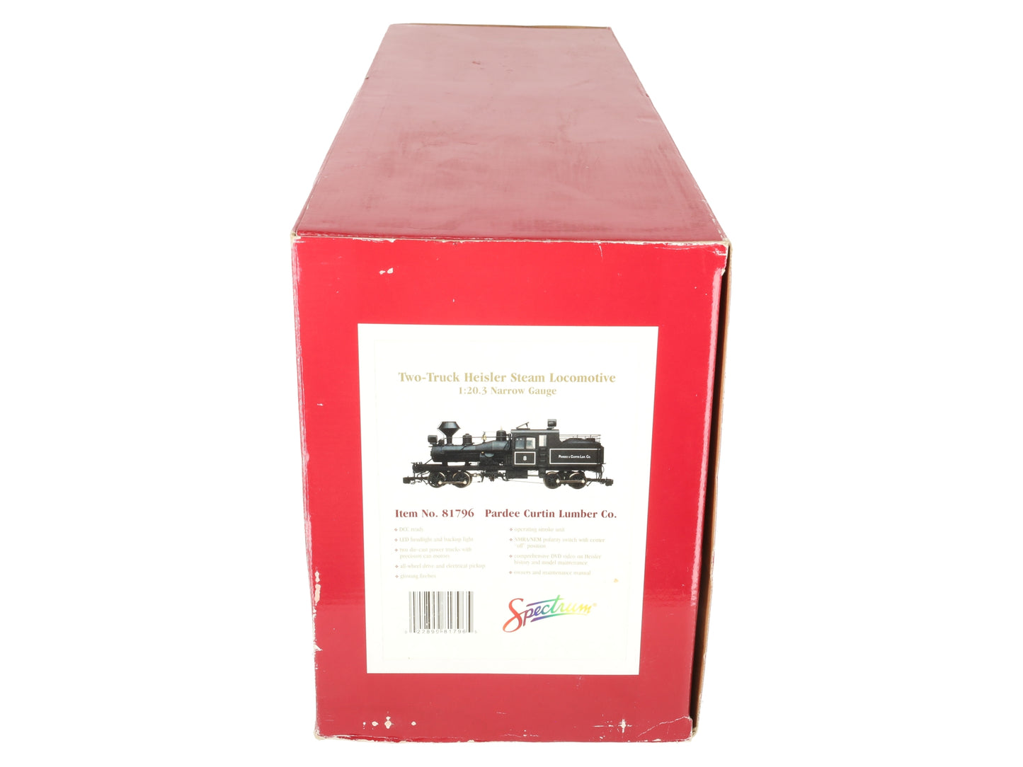 Bachmann 81796 1:20.3 Narrow Gauge Pardee Curtin Lumber Heisler Steam Locomotive LN/Box