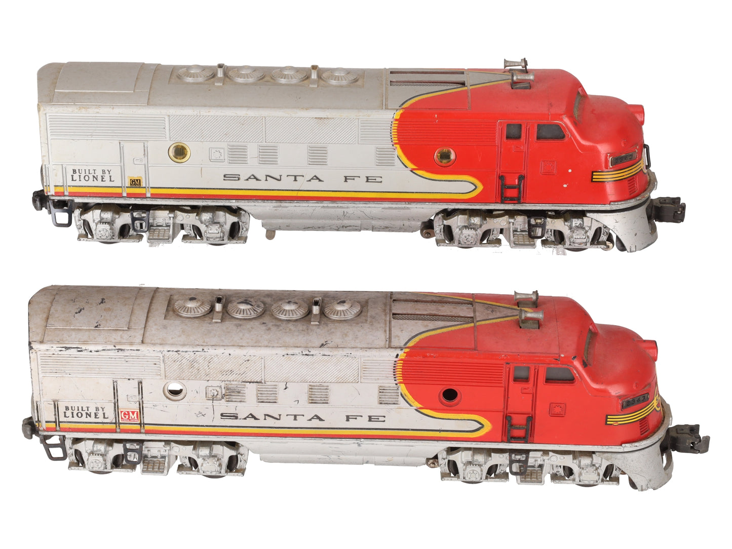Lionel 2343 Vintage O Gauge Santa Fe F3 AA Diesel Locomotive Set VG