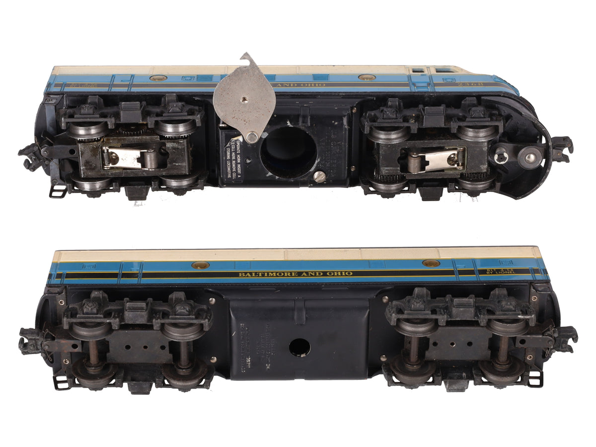 Lionel 2368 Vintage O Baltimore & Ohio F3 AB Diesel Locomotives VG