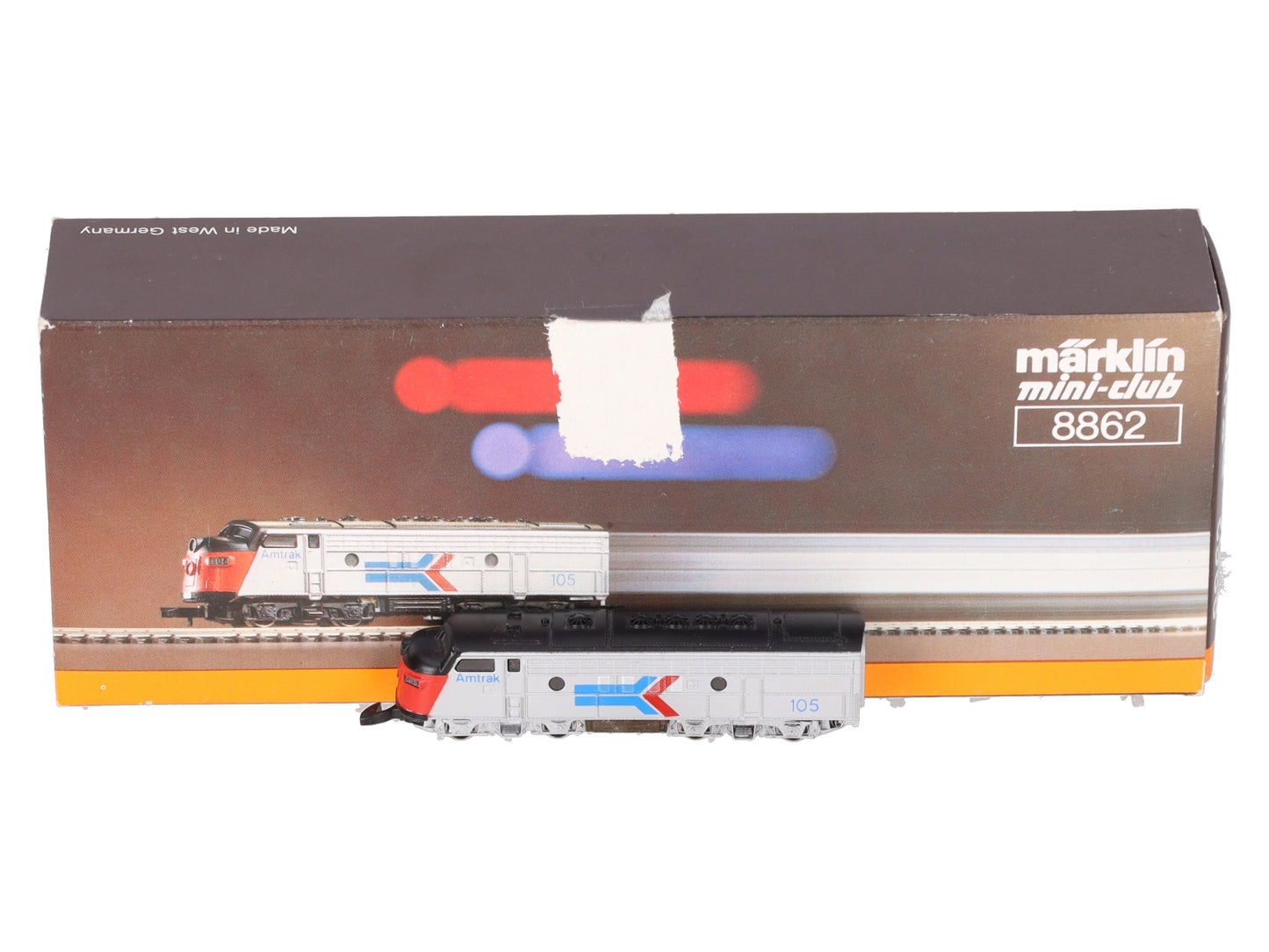 Marklin 8862 Z Scale Amtrak EMD F7 A Diesel Locomotive #105 EX/Box