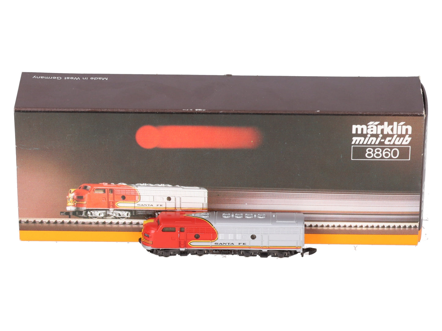 Marklin 8860 Z Scale Santa Fe EMD F7 A Powered Diesel Locomotive EX/Box