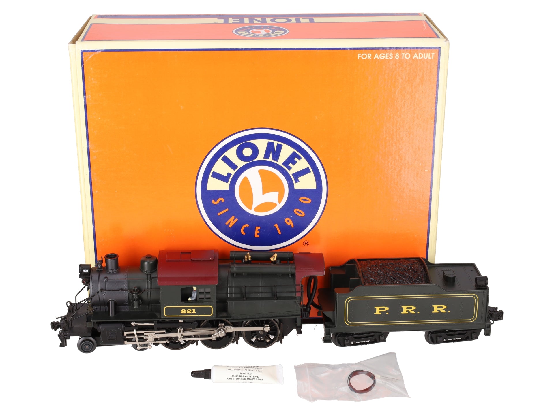 Lionel 6-18091 PRR Camelback 4-6-0 Steam Locomotive & Tender #821 EX/Box