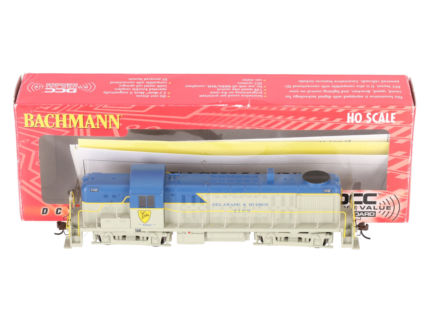 Bachmann 63901 HO Scale D&H RS-3 Diesel Locomotive #4103 w/ DCC & Sound EX/Box