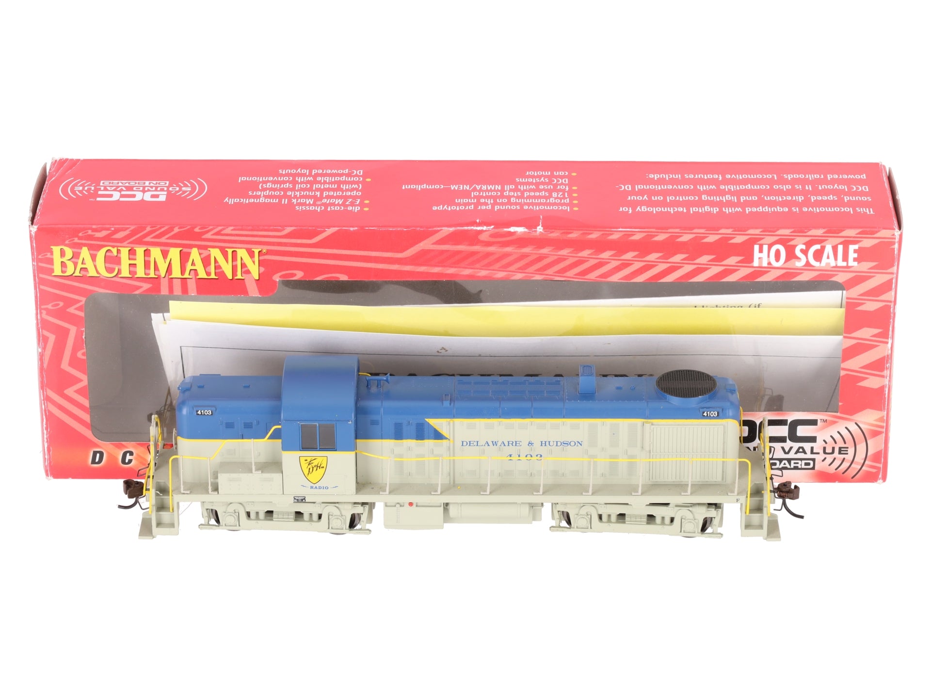 Bachmann 63901 HO Scale D&H RS-3 Diesel Locomotive #4103 w/ DCC & Sound EX/Box