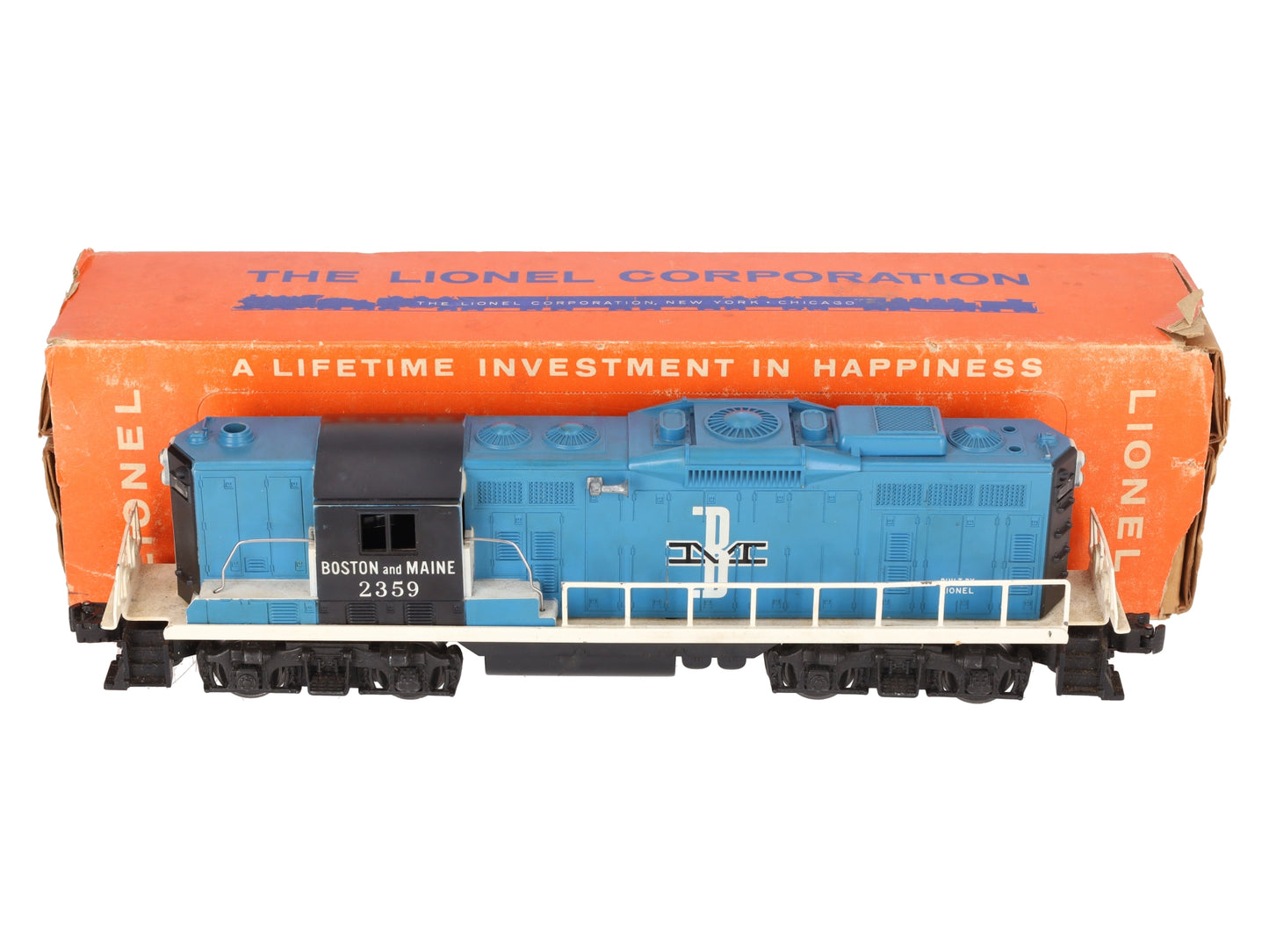 Lionel 2359 Vintage O Boston & Maine GP-9 Diesel Locomotive/Box