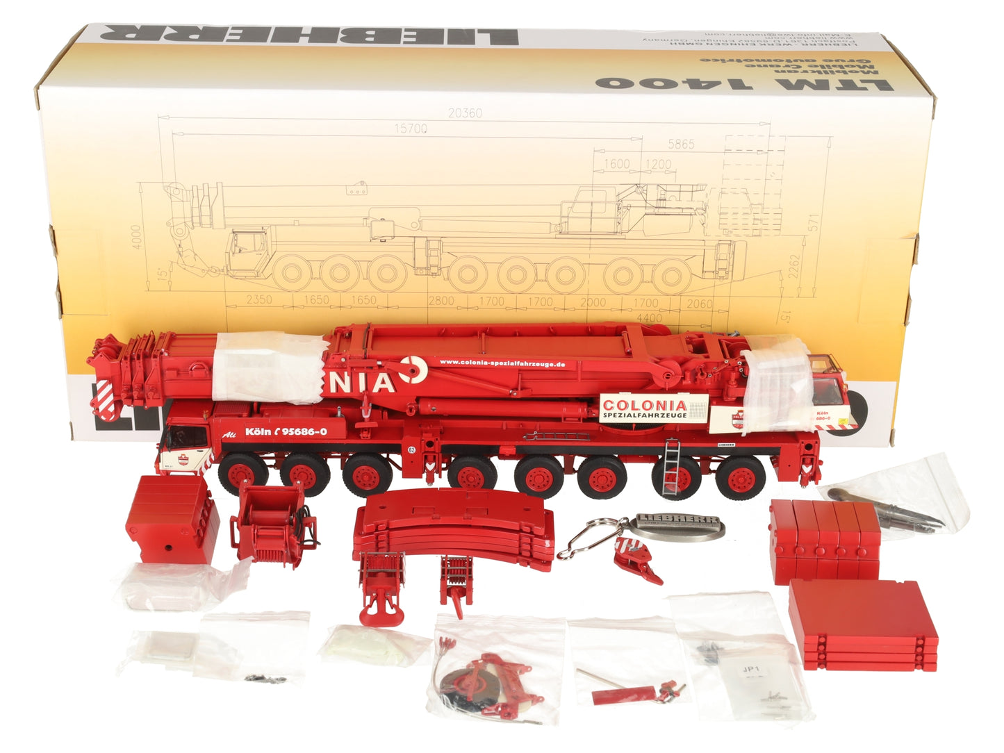 YCC LTM 1400 1:50 Scale Liebherr Colonia Mobile Crane LN/Box