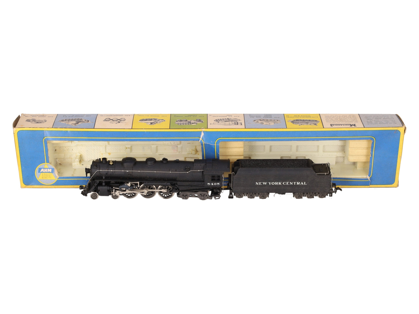 AHM HO New York Central 4-6-4 Hudson J32 Steam Locomotive #5405 EX/Box