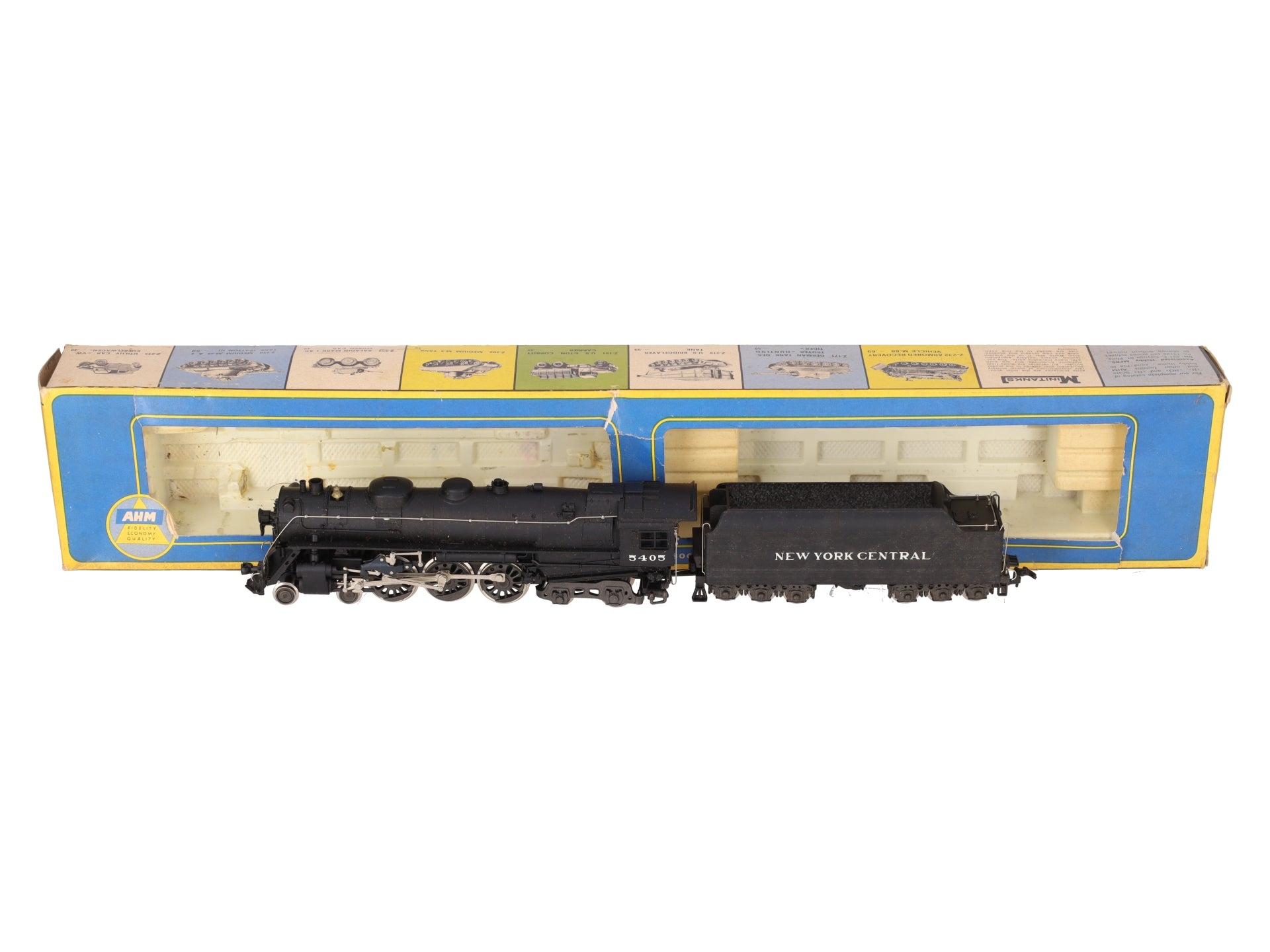 AHM HO New York Central 4-6-4 Hudson J32 Steam Locomotive #5405 EX/Box
