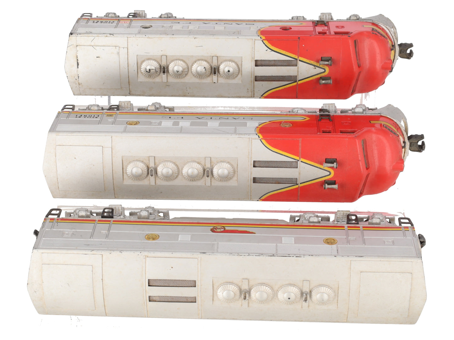 Lionel 2343 Vintage O Santa Fe F3 ABA Diesel Locomotive Set VG