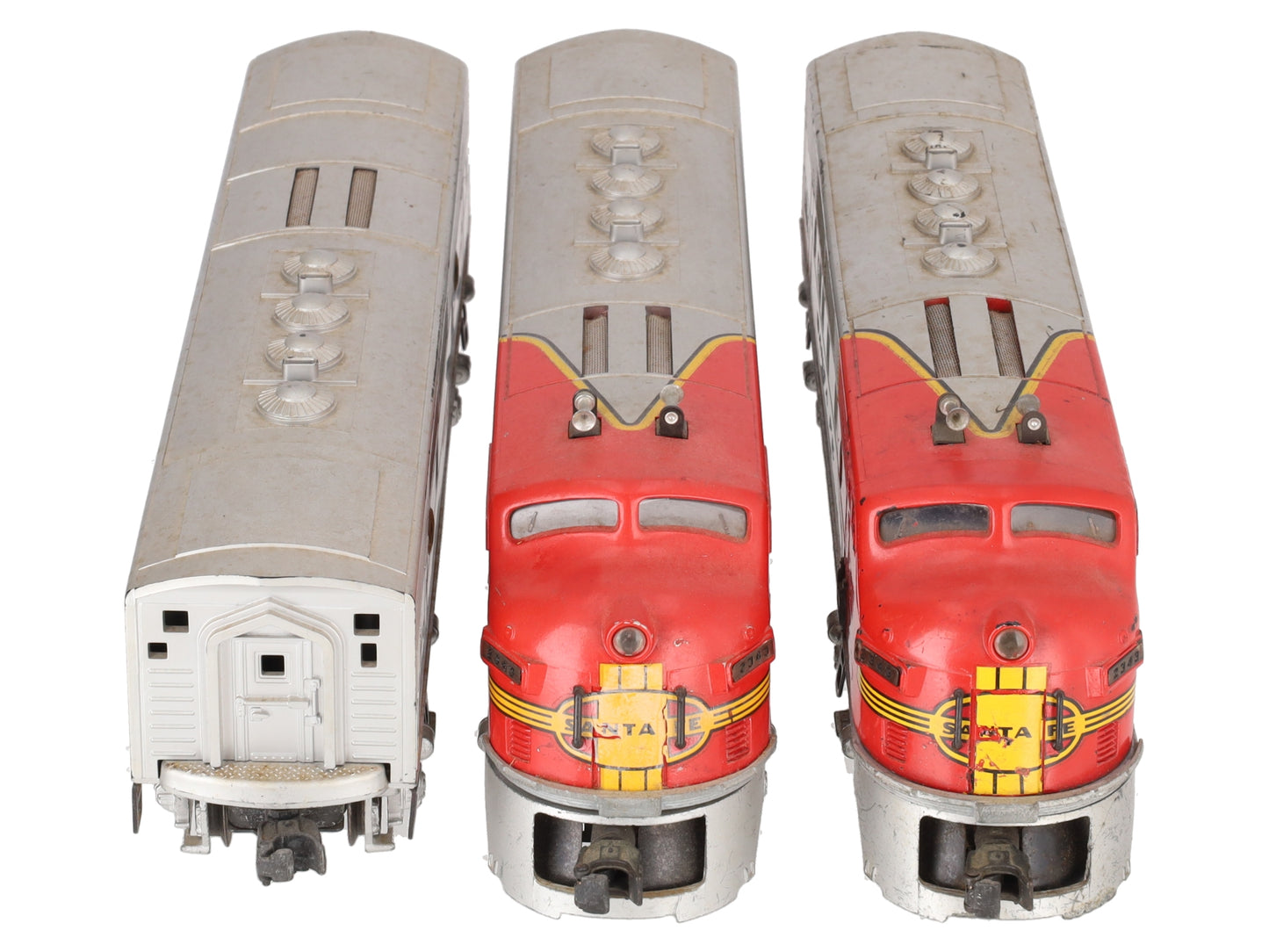 Lionel 2343 Vintage O Santa Fe F3 ABA Diesel Locomotive Set VG