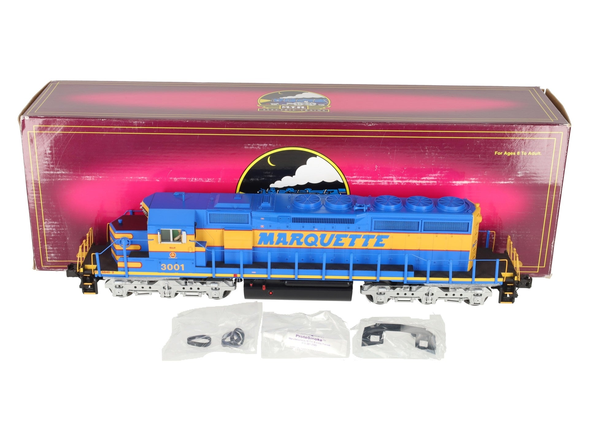 MTH 20-2910-1 O Marquette SD40-2 Diesel Engine w/PS 2.0 #3001 LN/Box