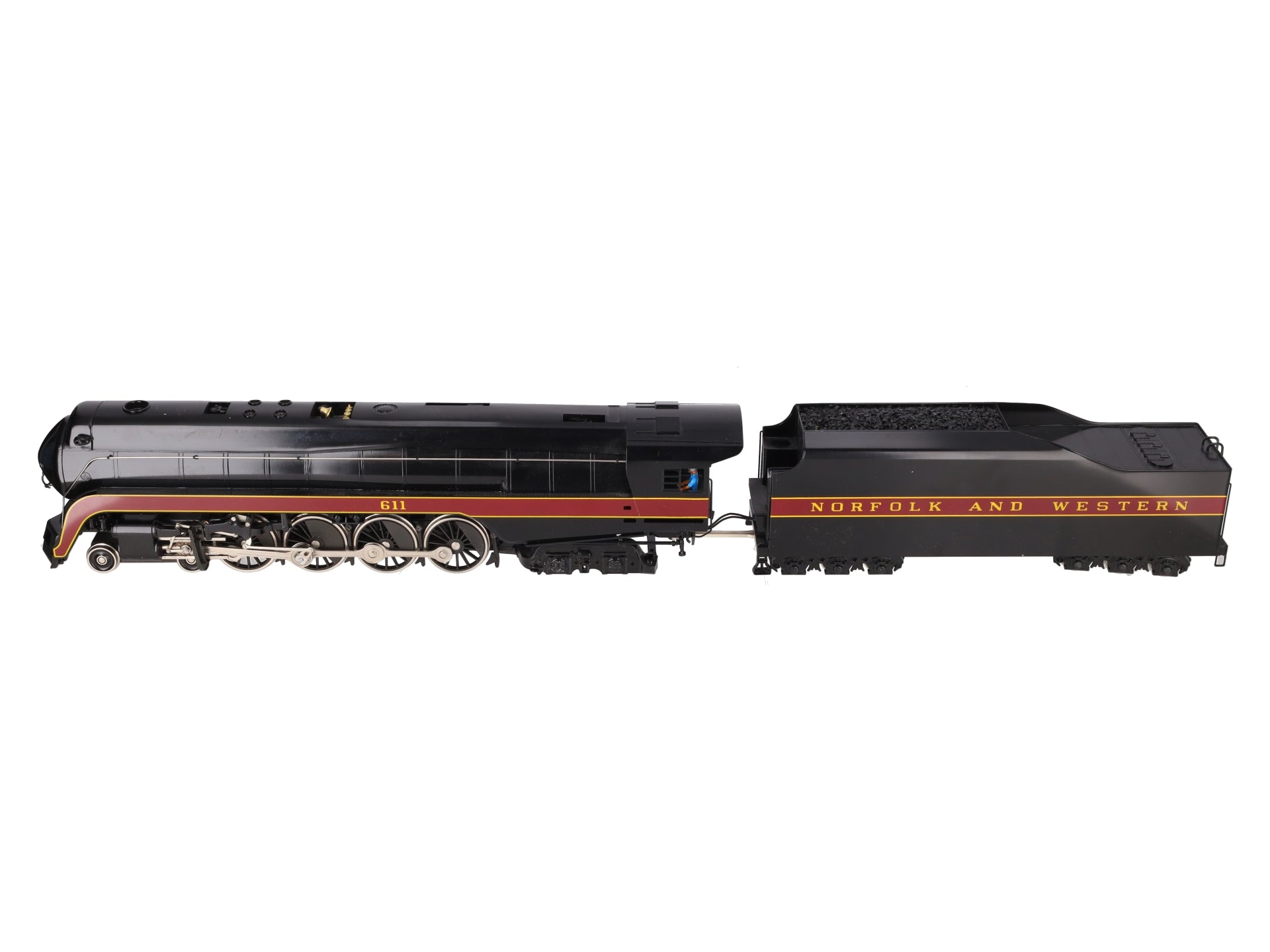 Williams 6601 O Brass Norfolk & Western 4-8-4 Steam Locomotive & Tender - 2 Rail EX/Box