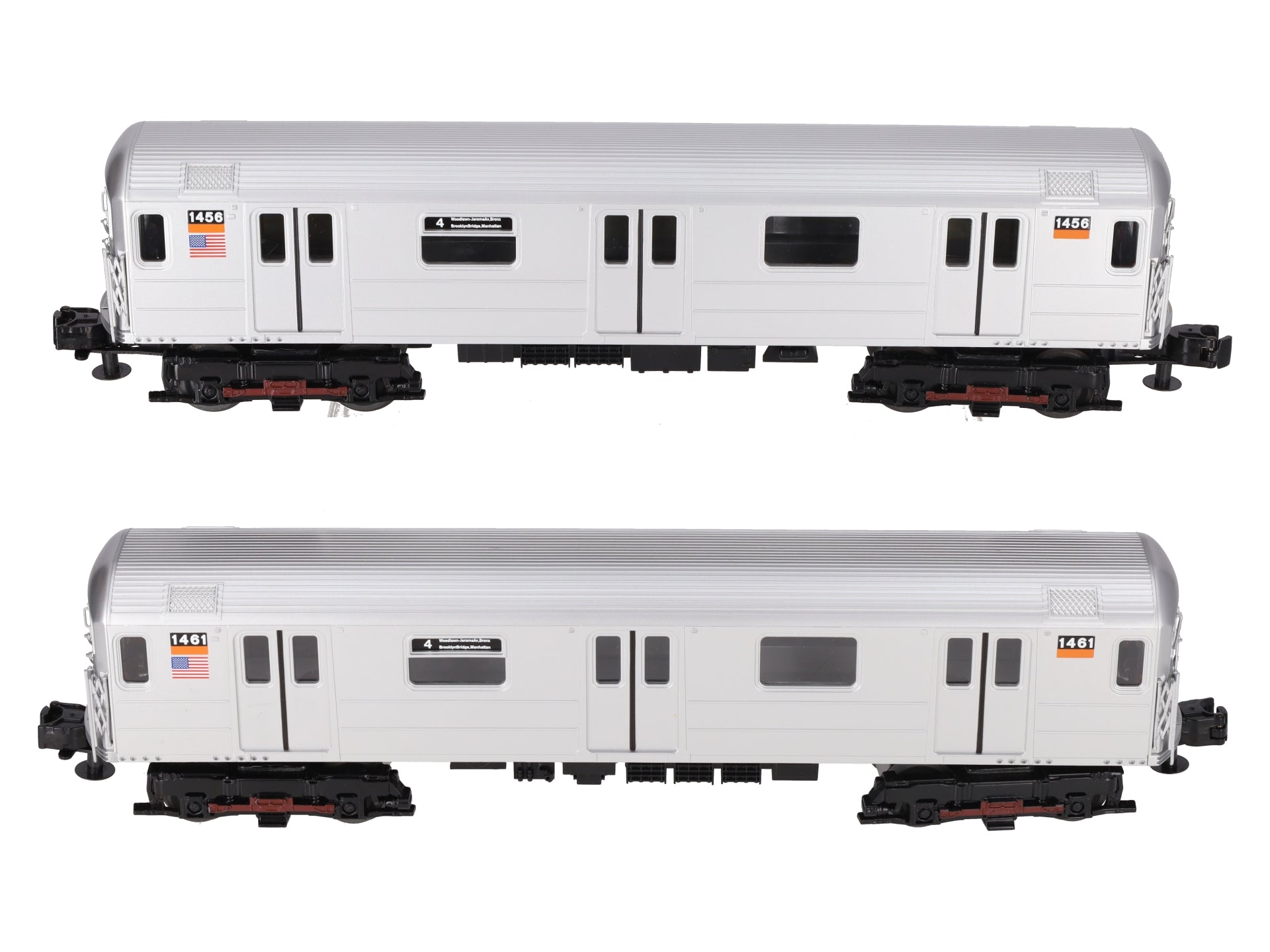 MTH 30-2671-3 O MTA R62 Subway Set Add-On Non-Powered Set (Set of 2) VG/Box