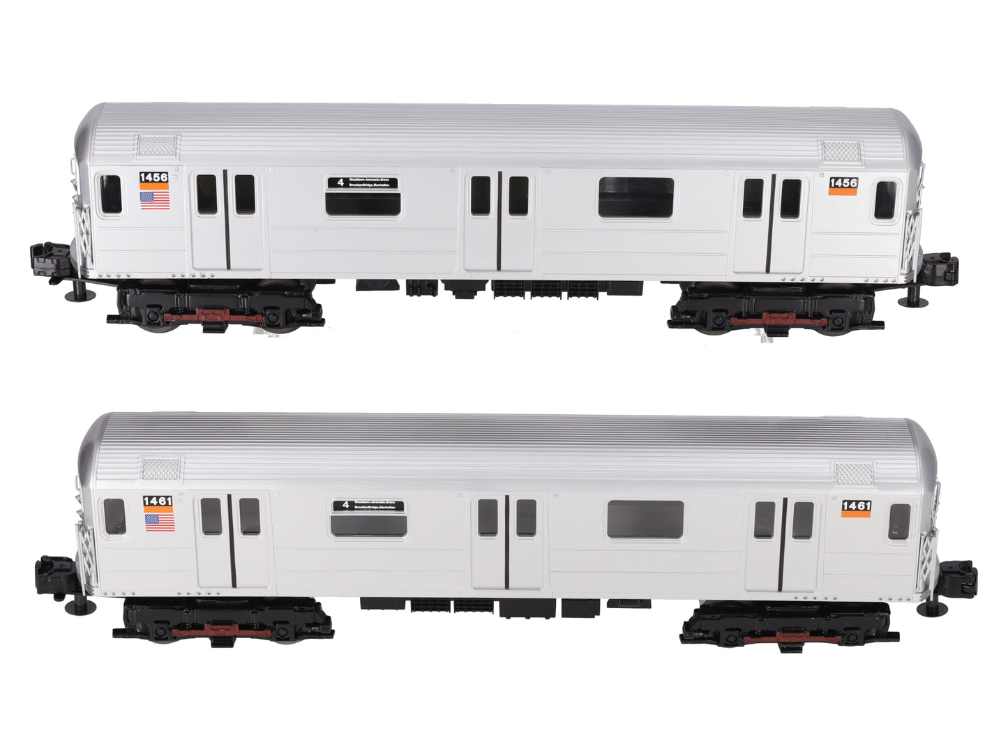 MTH 30-2671-3 O MTA R62 Subway Set Add-On Non-Powered Set (Set of 2) VG/Box