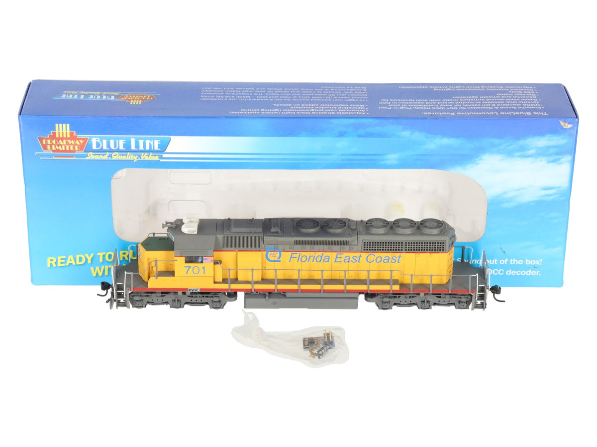 Broadway Limited 5008 HO Florida East Coast EMD SD40-2 Low Hood #701 w/ DCC
