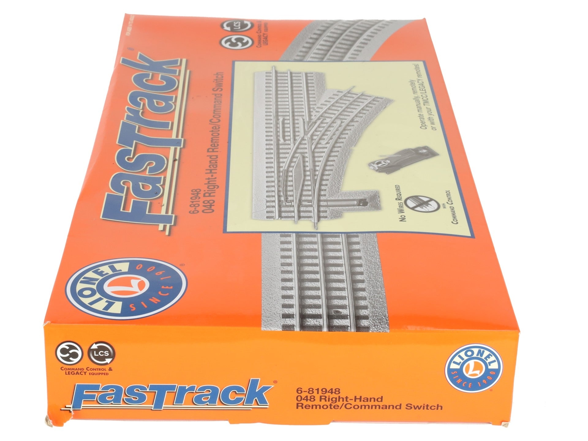 Lionel 6-81948 O Gauge O48 FasTrack Remote Right Hand Switch Turnout EX/Box