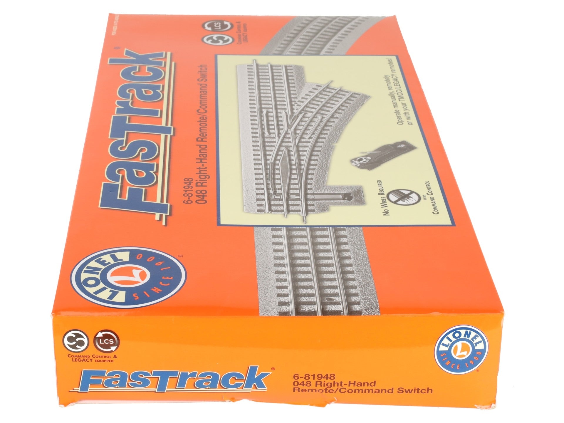 Lionel 6-81948 O Gauge O48 FasTrack Remote Right Hand Switch Turnout EX/Box