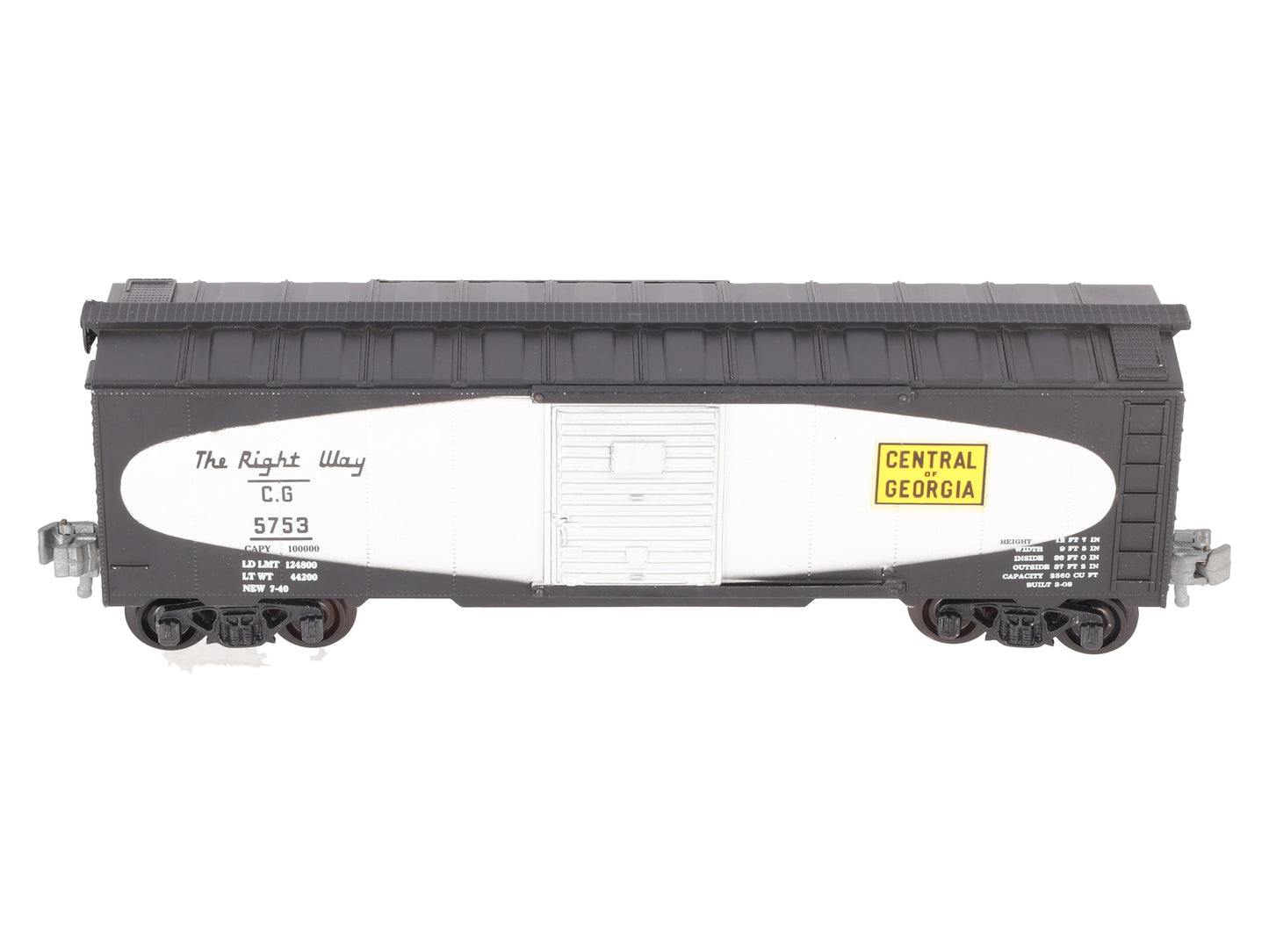 KMT C-9009 O Gauge Central of Georgia Merchandiser Car #5753 VG/Box