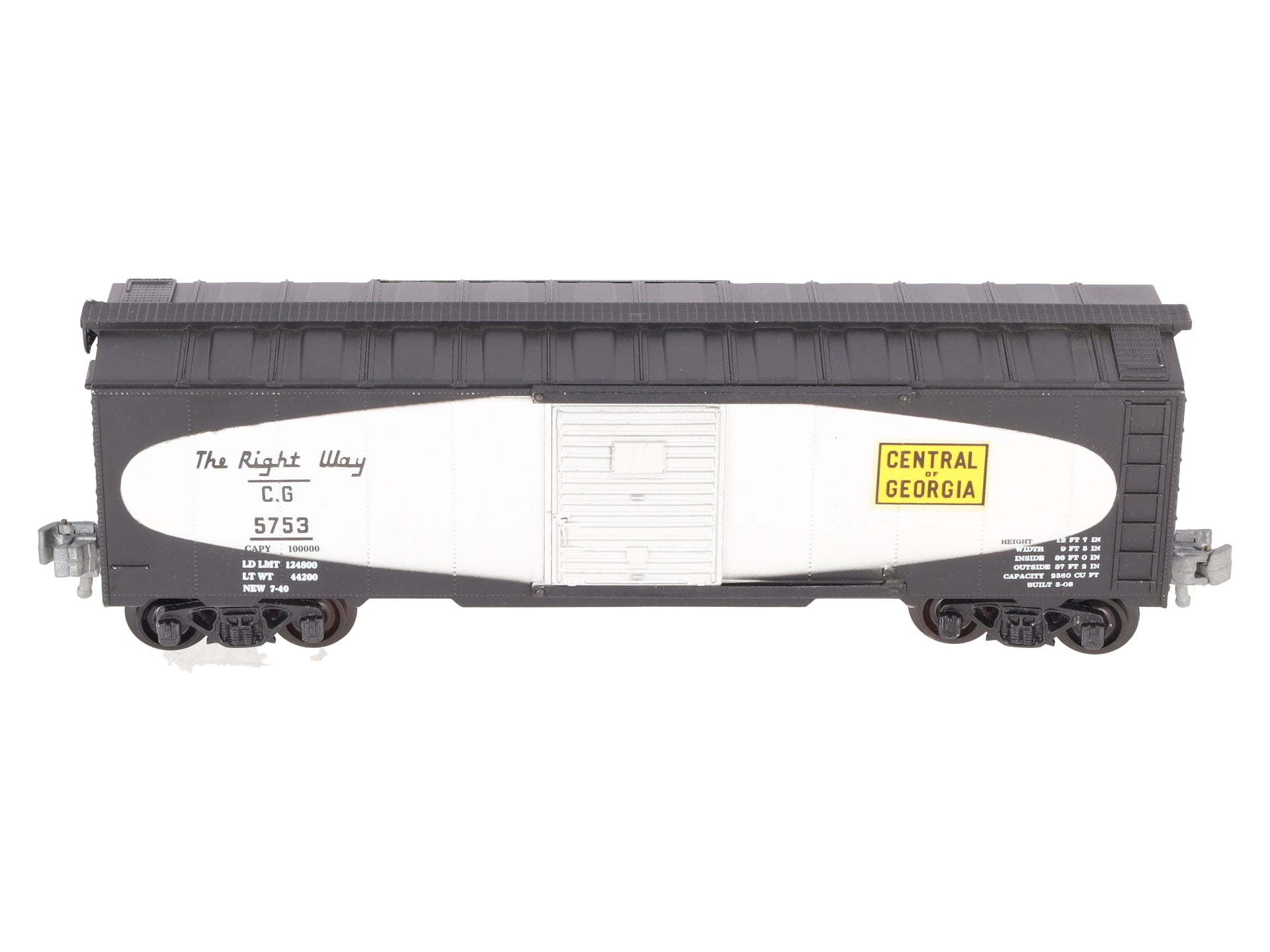 KMT C-9009 O Gauge Central of Georgia Merchandiser Car #5753 VG/Box