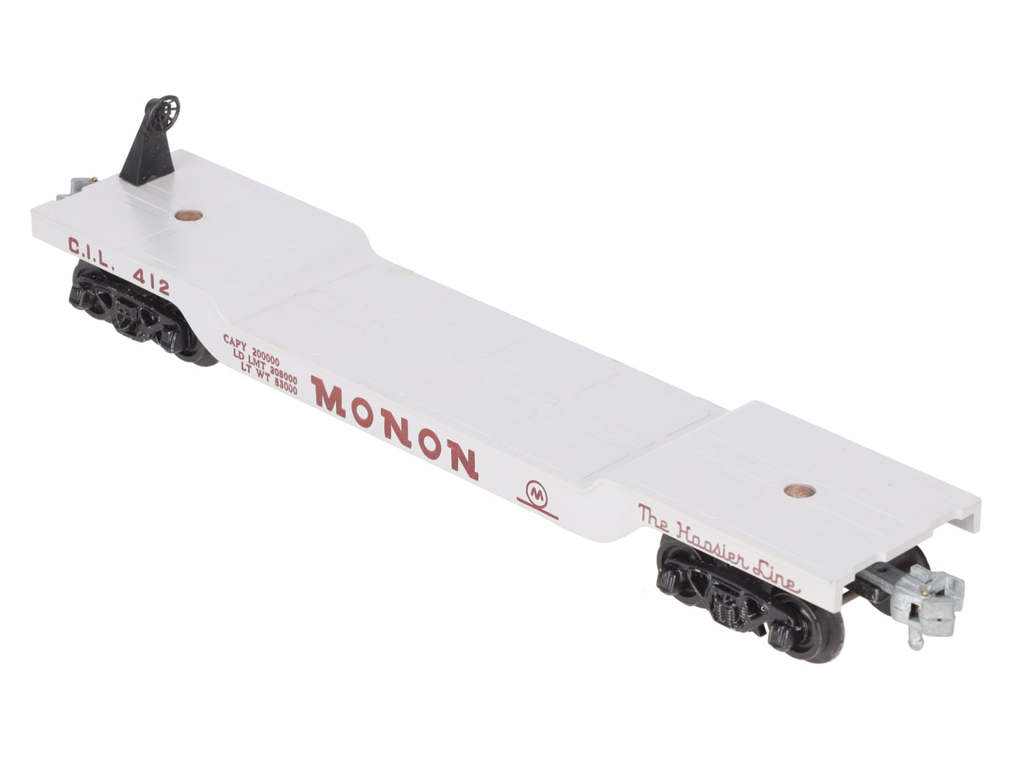 KMT C-7351 O Gauge C.I.L. Monon Flatcar #412 VG/Box