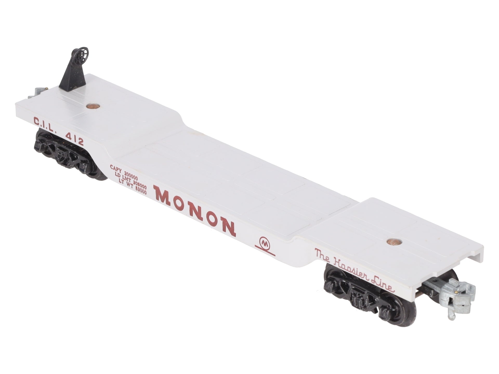 KMT C-7351 O Gauge C.I.L. Monon Flatcar #412 VG/Box