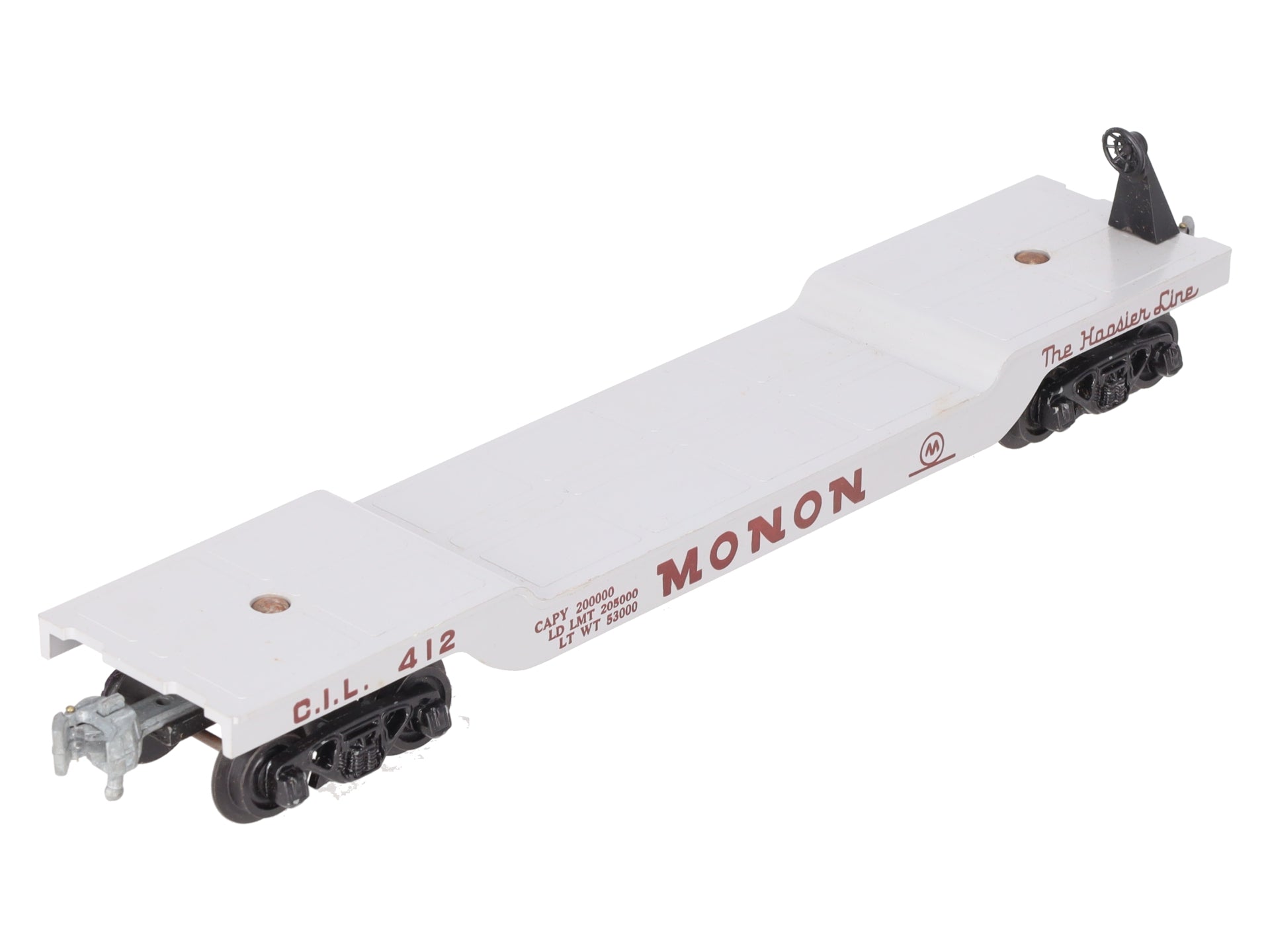 KMT C-7351 O Gauge C.I.L. Monon Flatcar #412 VG/Box