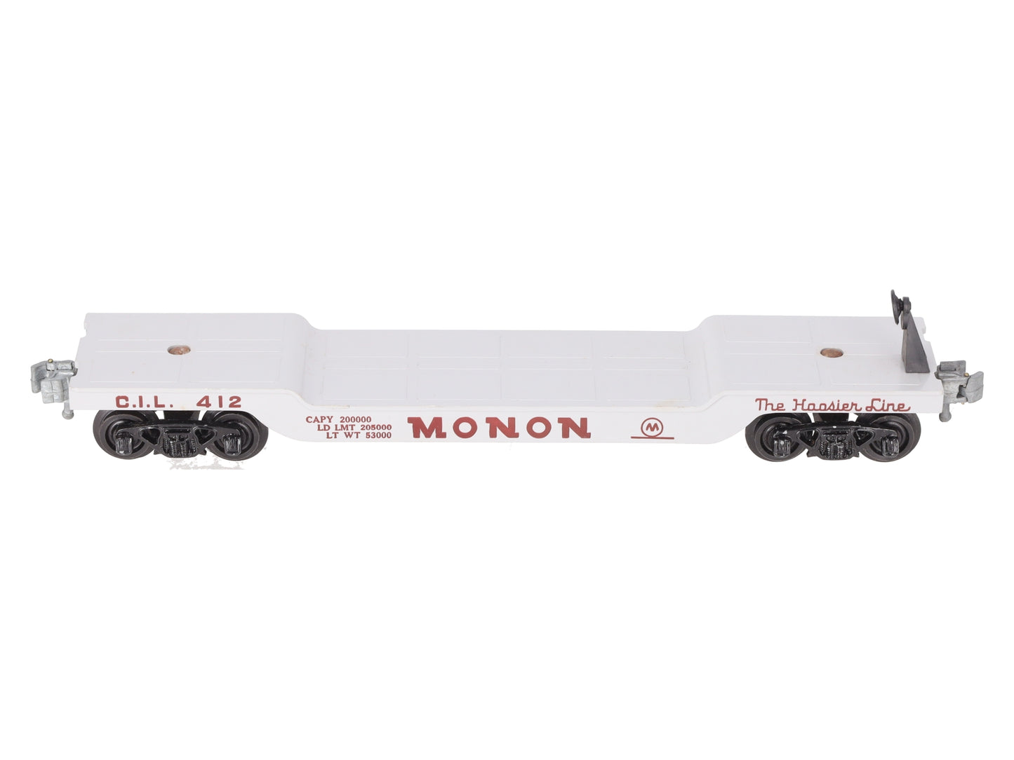 KMT C-7351 O Gauge C.I.L. Monon Flatcar #412 VG/Box