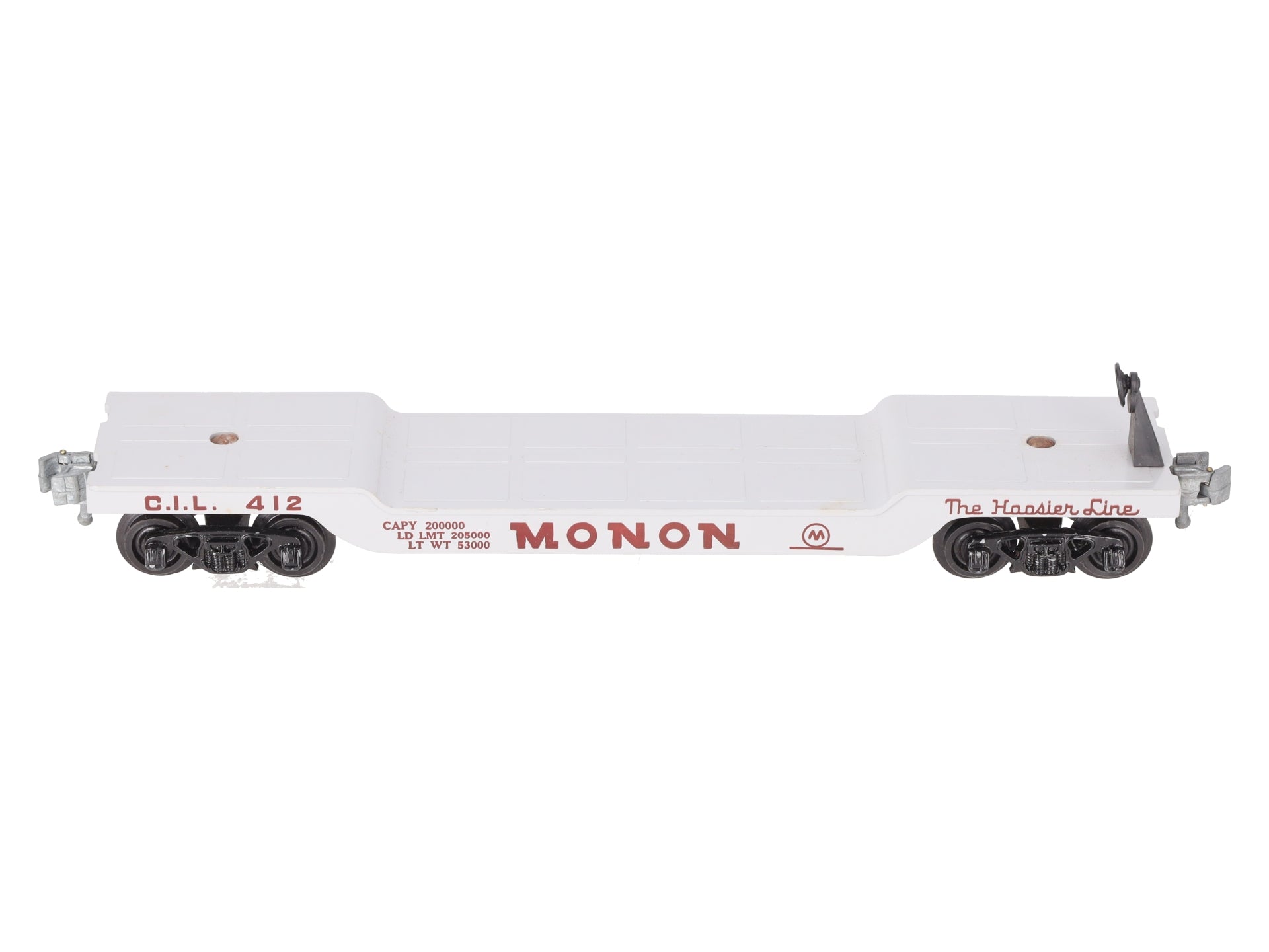 KMT C-7351 O Gauge C.I.L. Monon Flatcar #412 VG/Box