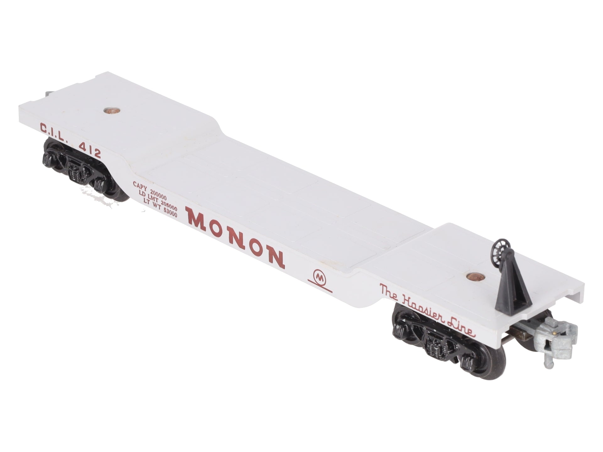KMT C-7351 O Gauge C.I.L. Monon Flatcar #412 VG/Box