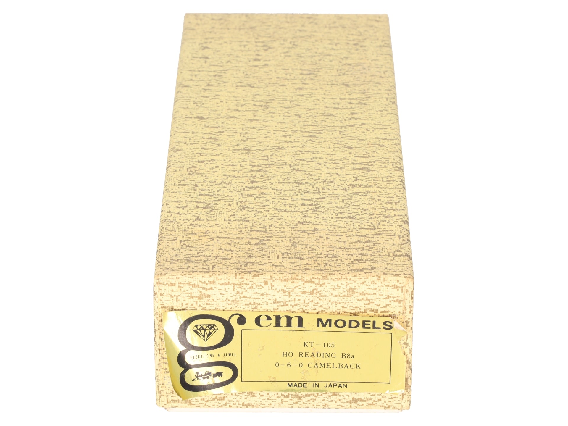 Gem Models KT-105 BRASS HO Scale Reading B8a 0-6-0 Camelback Steam Loco/Tender EX/Box