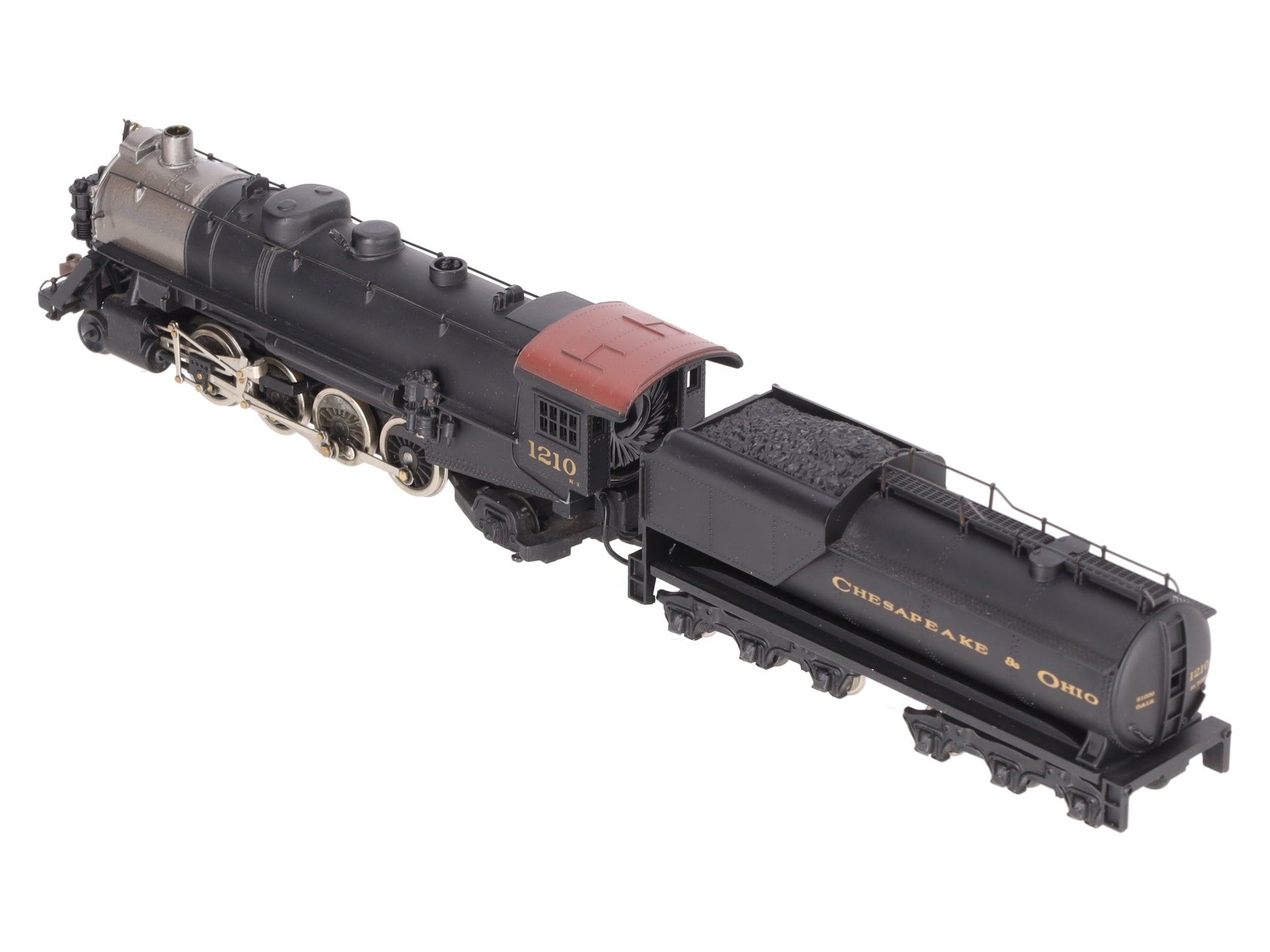 Mantua 348-023 HO Scale C&O 2-8-2 Mikado Steam Locomotive & Tender #1210 VG/Box