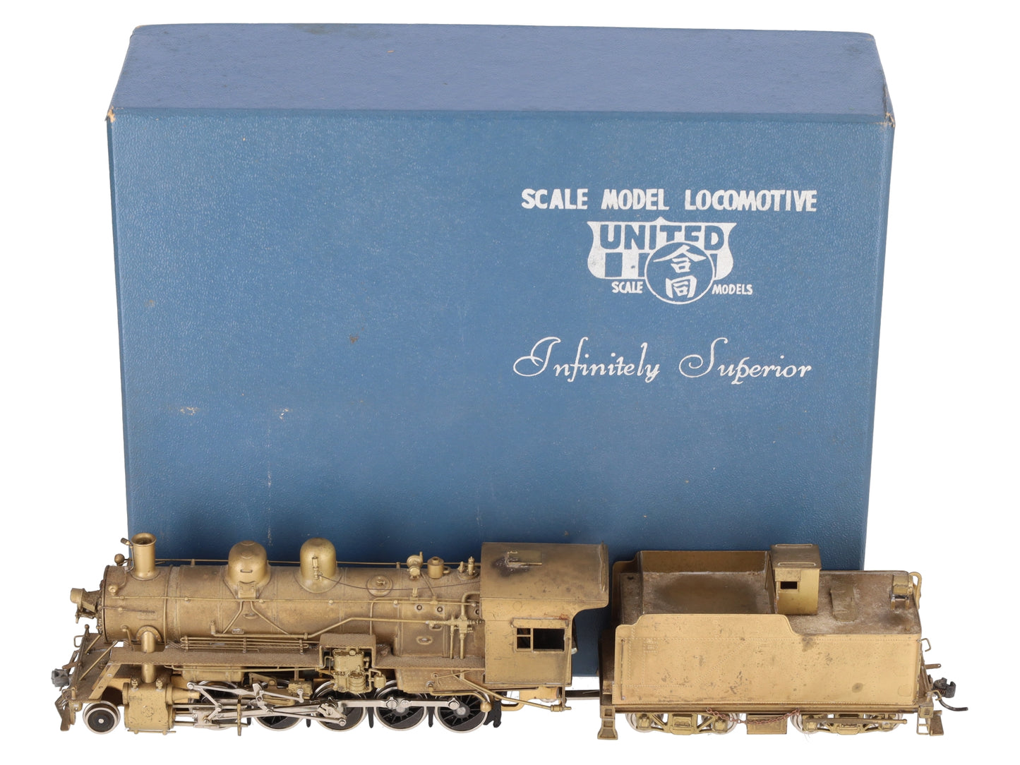 United Models/PFM HO BRASS Frisco 2-10-0 Russian Steam Locomotive & Tender VG/Box