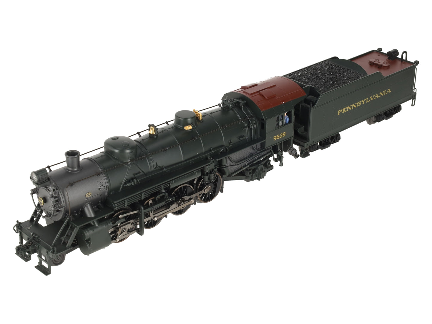 K-Line K3680-9628CC O Gauge PRR Mikado Steam Engine & Tender #9628 w/TMCC EX/Box