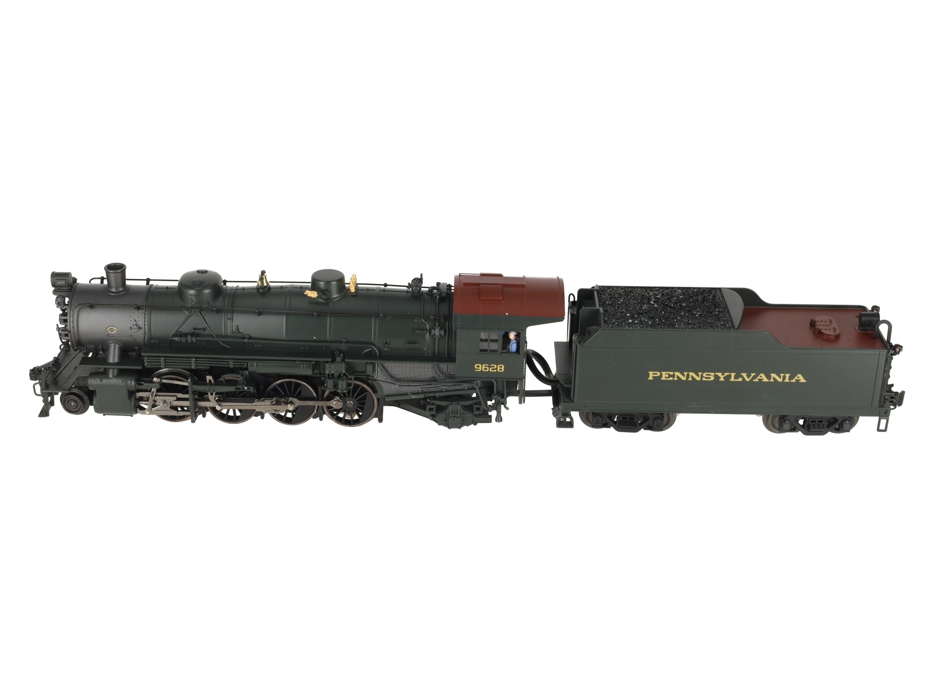 K-Line K3680-9628CC O Gauge PRR Mikado Steam Engine & Tender #9628 w/TMCC EX/Box