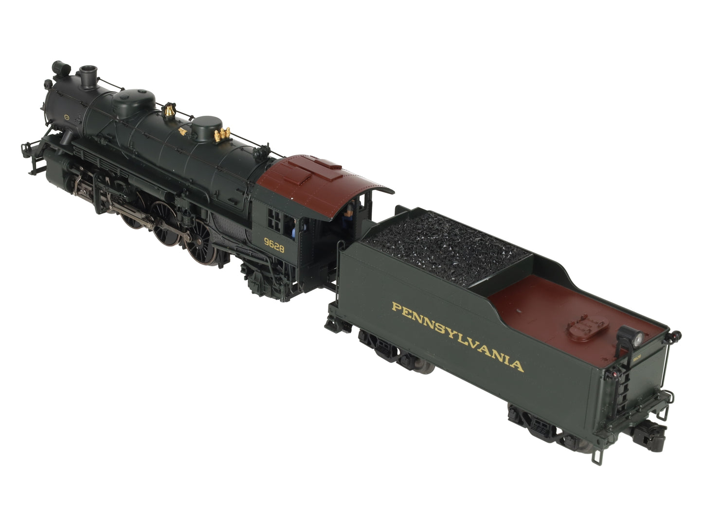 K-Line K3680-9628CC O Gauge PRR Mikado Steam Engine & Tender #9628 w/TMCC EX/Box