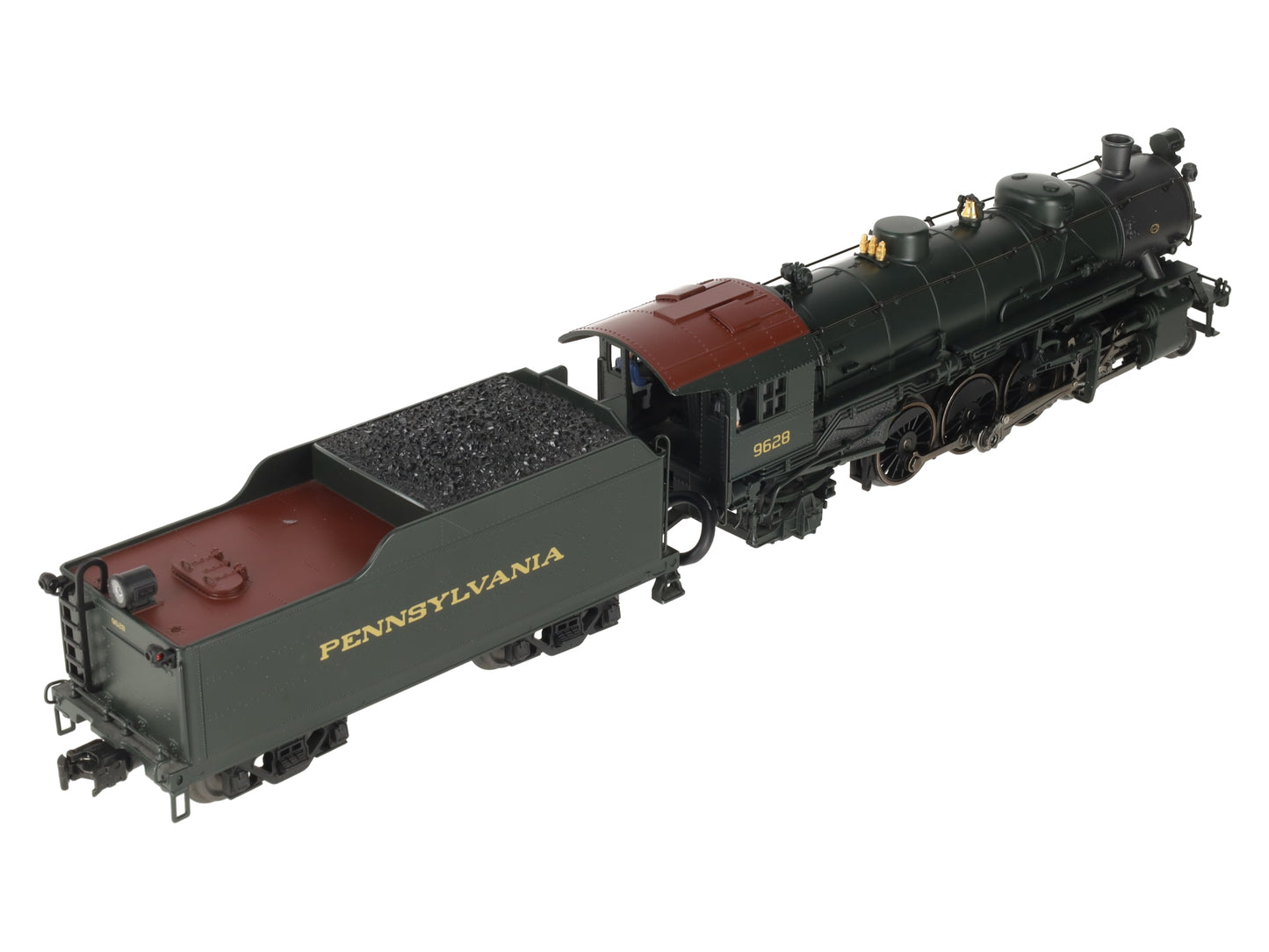 K-Line K3680-9628CC O Gauge PRR Mikado Steam Engine & Tender #9628 w/TMCC EX/Box