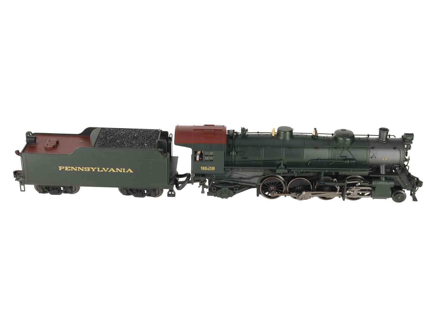 K-Line K3680-9628CC O Gauge PRR Mikado Steam Engine & Tender #9628 w/TMCC EX/Box