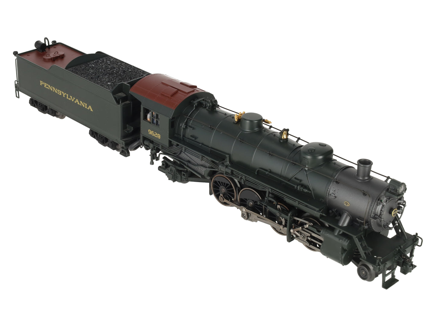 K-Line K3680-9628CC O Gauge PRR Mikado Steam Engine & Tender #9628 w/TMCC EX/Box