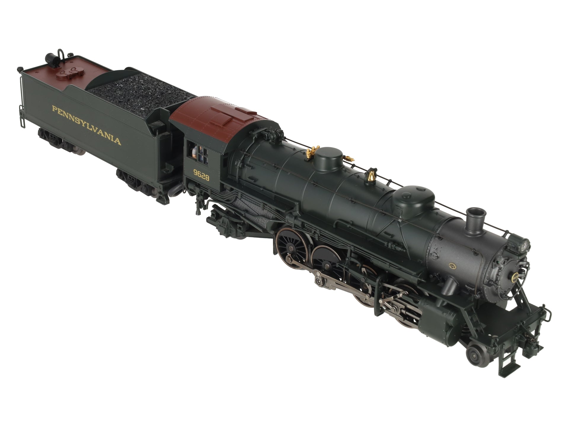 K-Line K3680-9628CC O Gauge PRR Mikado Steam Engine & Tender #9628 w/TMCC EX/Box