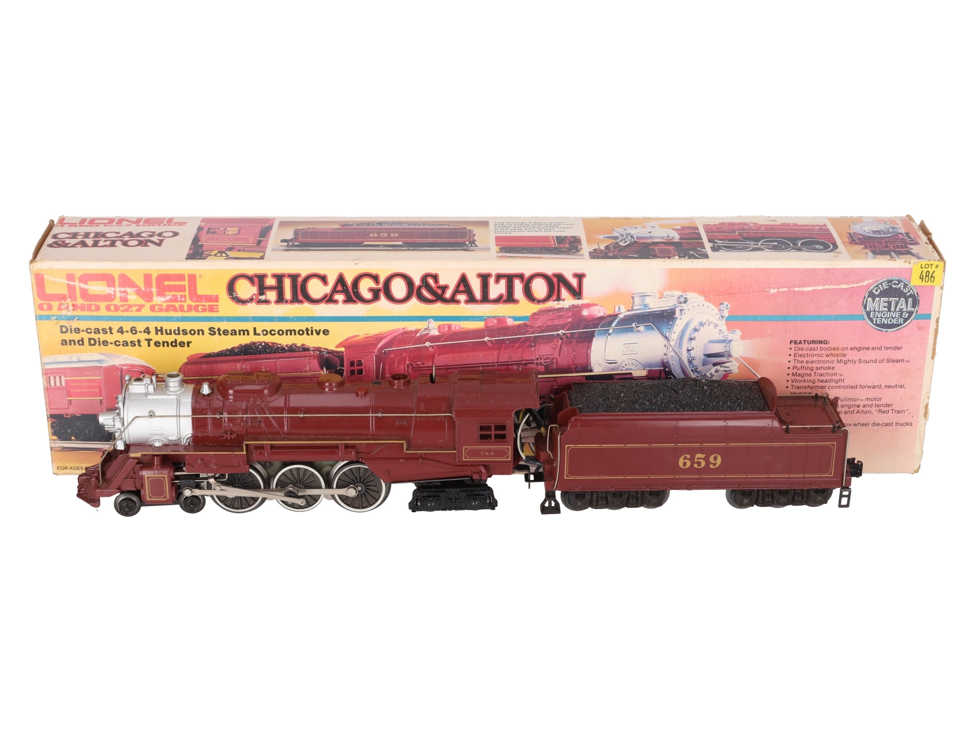 Lionel 6-8101 O Gauge Chicago & Alton 4-6-4 Steam Locomotive & Tender #659 VG/Box