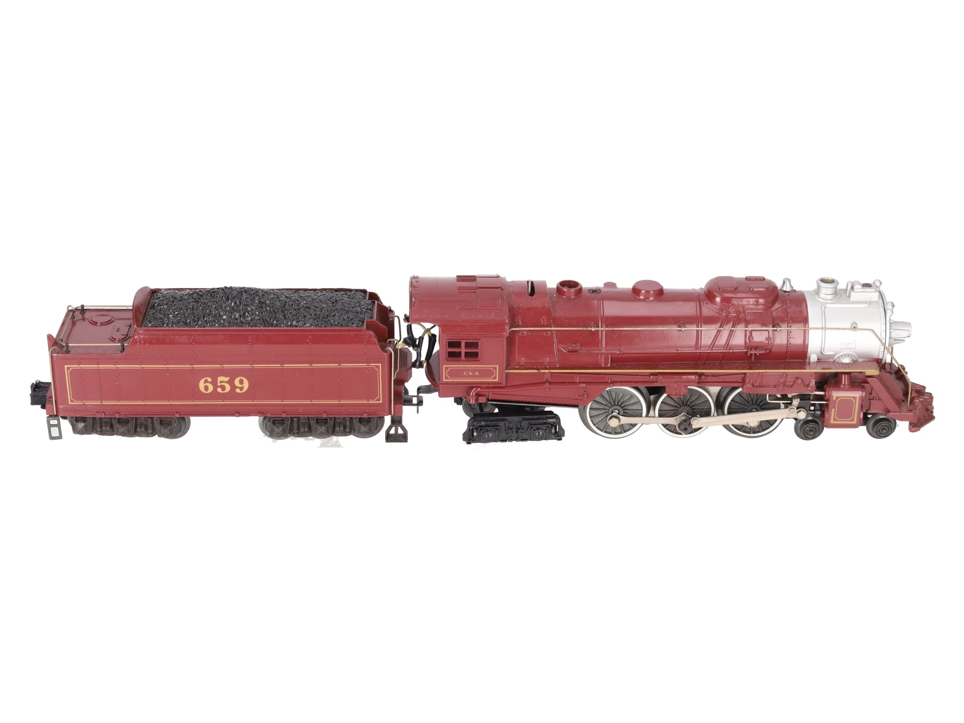 Lionel 6-8101 O Gauge Chicago & Alton 4-6-4 Steam Locomotive & Tender #659 VG/Box