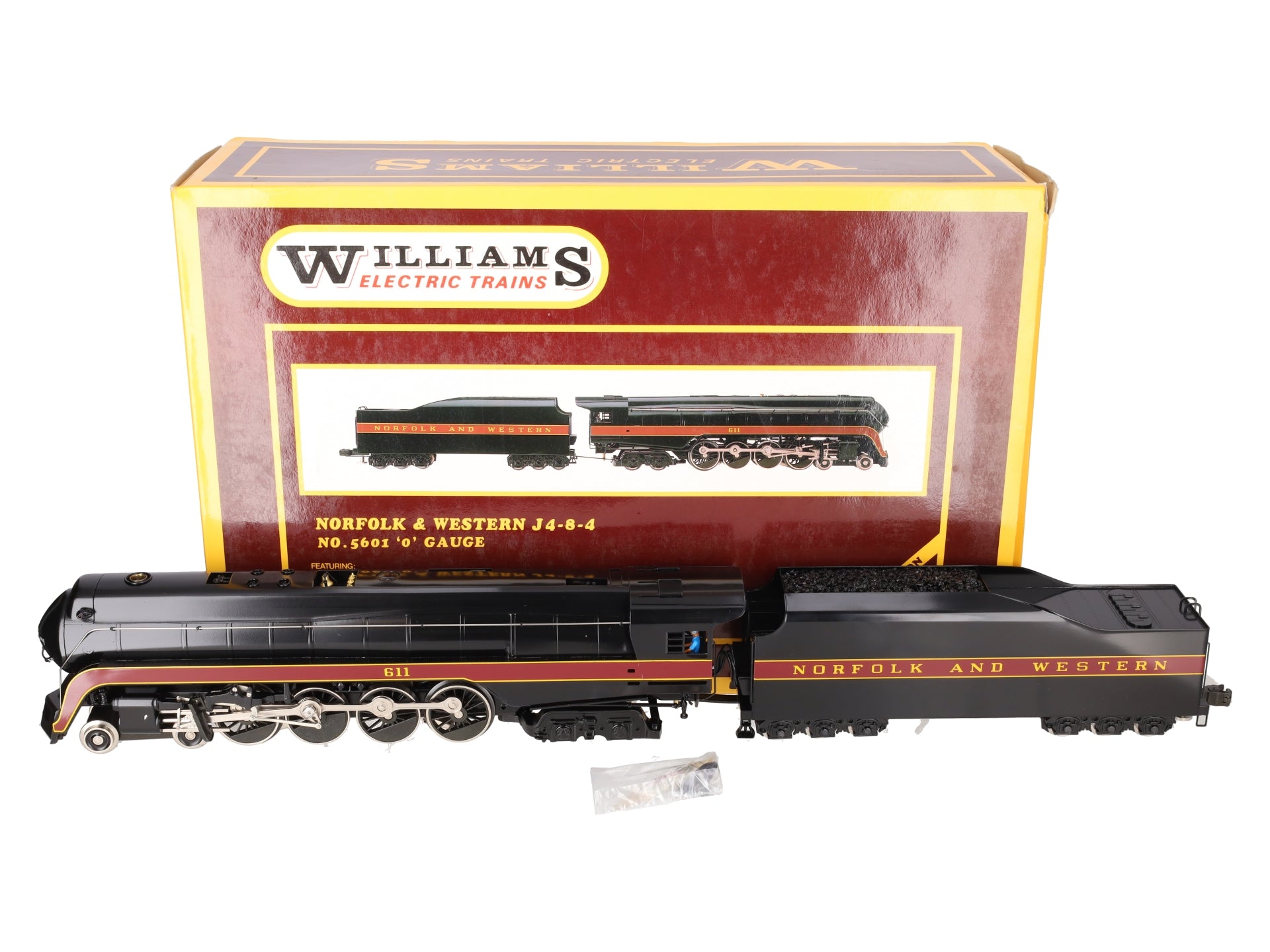 Williams 5601 O Gauge N&W BRASS 4-8-4 J Class Steam Engine and Tender #611 LN/Box