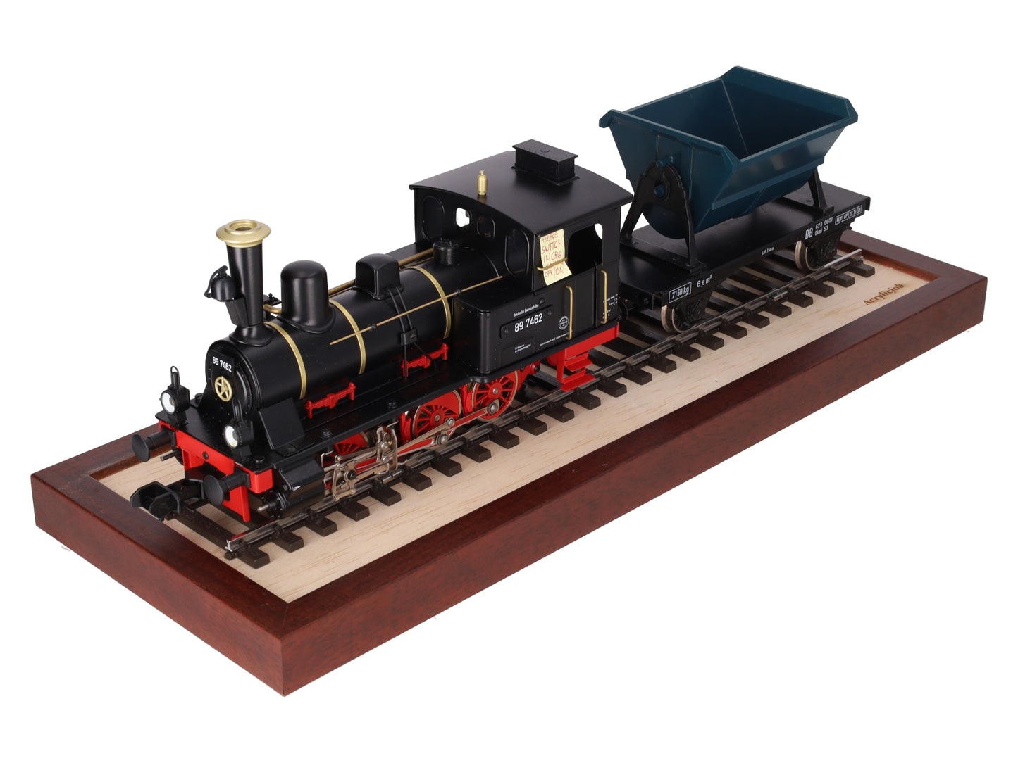 Marklin 54507 1 Scale German Federal Steam Locomotive w/Dump Car & Display Case EX