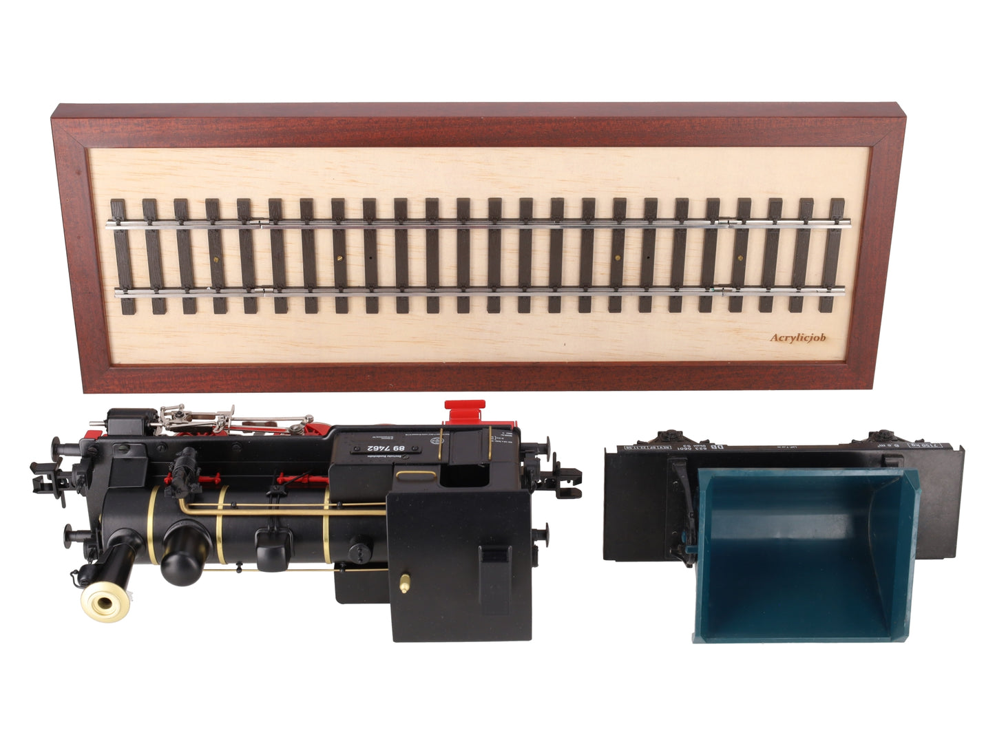 Marklin 54507 1 Scale German Federal Steam Locomotive w/Dump Car & Display Case EX