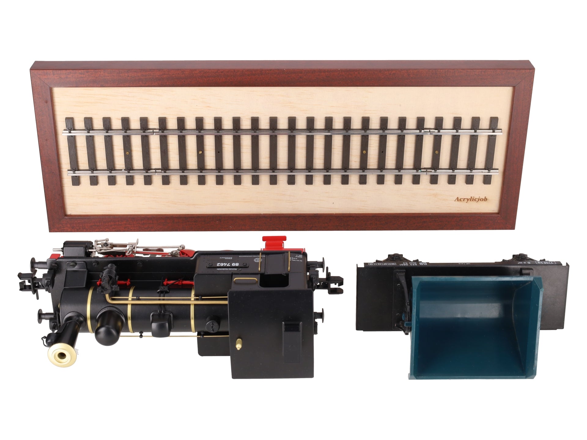 Marklin 54507 1 Scale German Federal Steam Locomotive w/Dump Car & Display Case EX