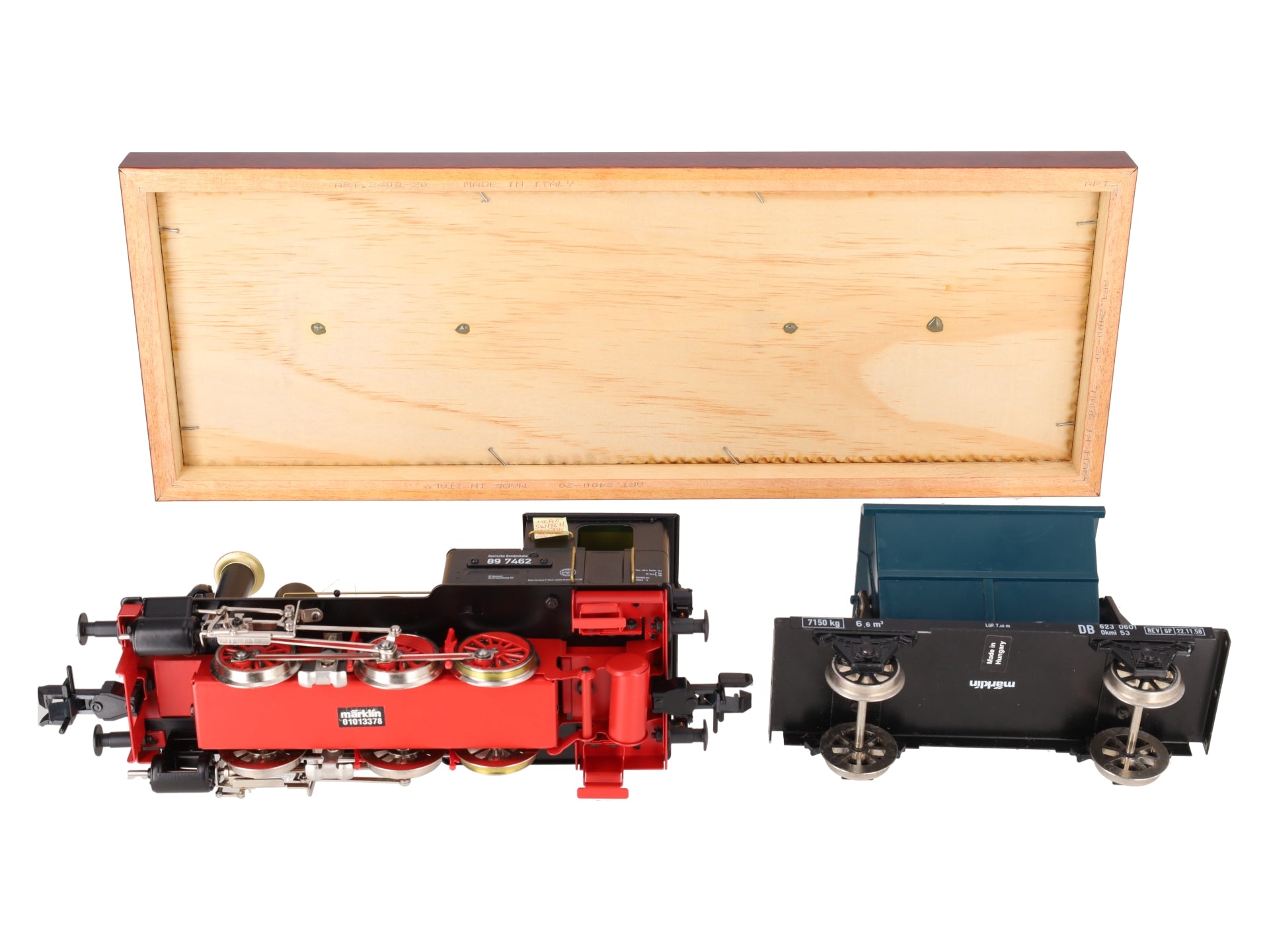 Marklin 54507 1 Scale German Federal Steam Locomotive w/Dump Car & Display Case EX