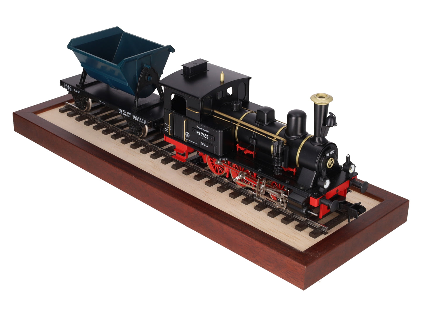 Marklin 54507 1 Scale German Federal Steam Locomotive w/Dump Car & Display Case EX