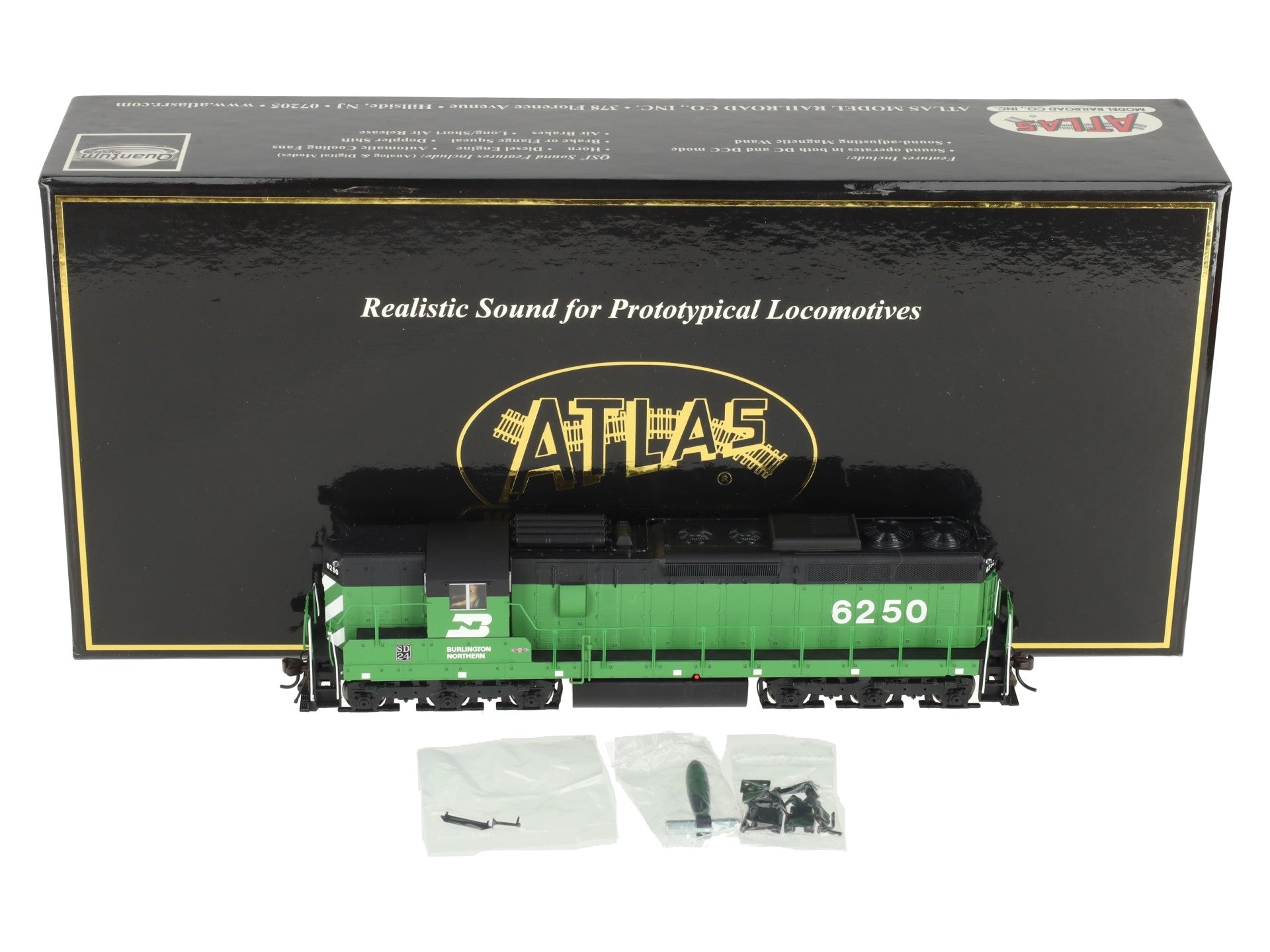 Atlas 7557 HO Burlington Northern EMD SD24 Diesel Locomotive #6250 w/DCC, Sound EX/Box