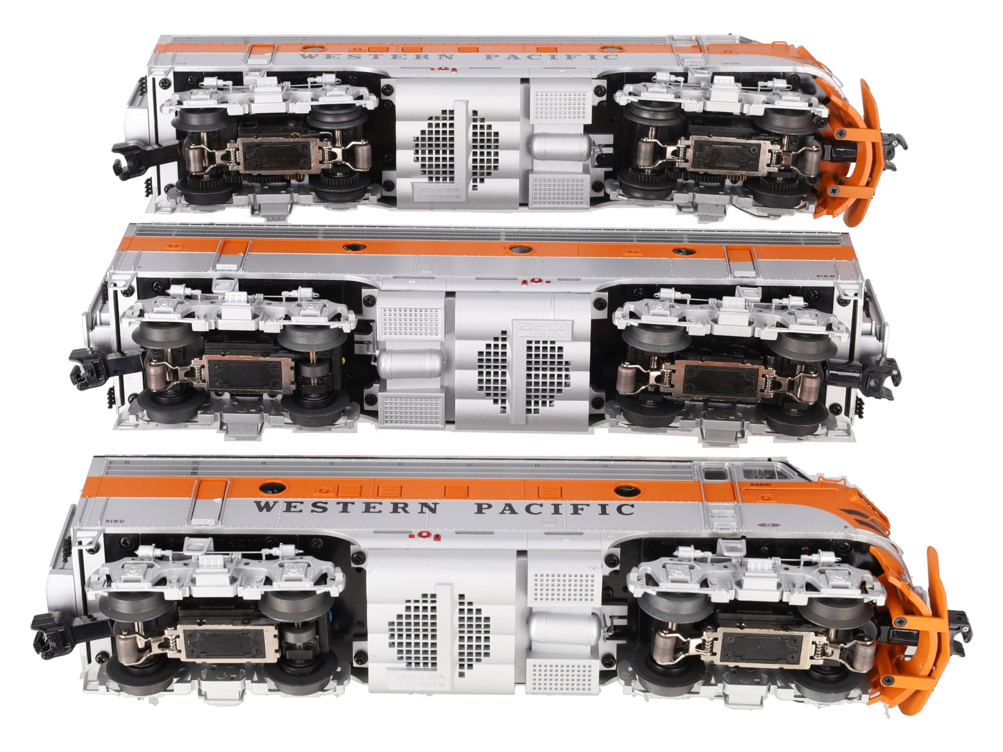 Lionel 6-34513 Western Pacific F7 A-B-A Diesel Locomotive Set #918-A/918-B/918-D LN/Box