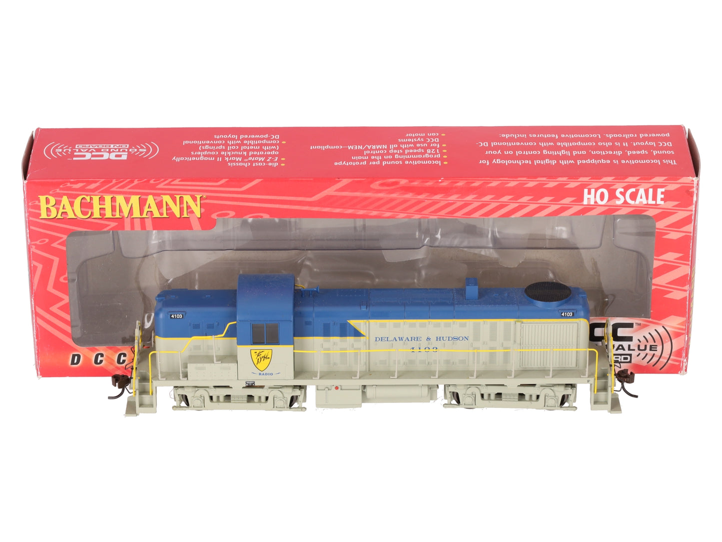 Bachmann 63901 HO Scale D&H RS-3 Diesel Locomotive #4103 w/ DCC & Sound EX/Box